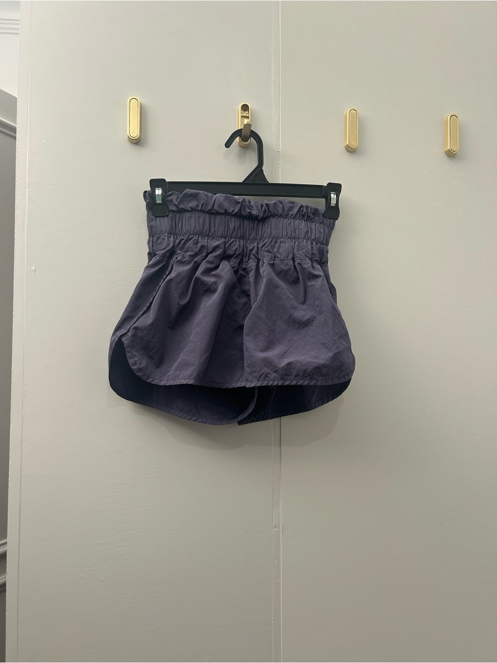 Free People Lavender Elastic Paperbag Athletic Shorts